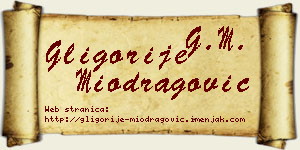 Gligorije Miodragović vizit kartica